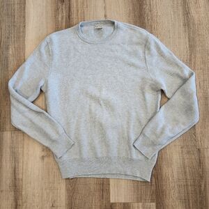J.Crew Cotton Silk Sweater Mens Large Gray Crewneck Knit Pullover Casual Preppy